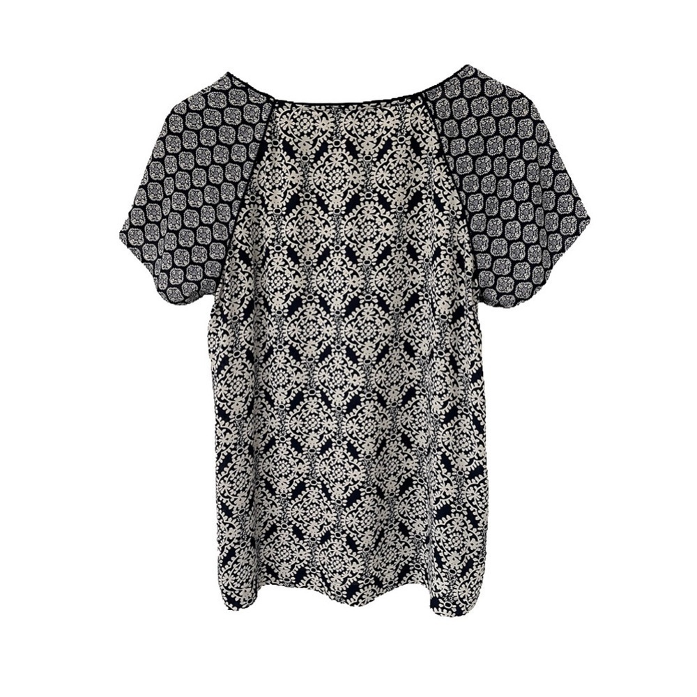 Ann Taylor LOFT Damask Fluid Tee